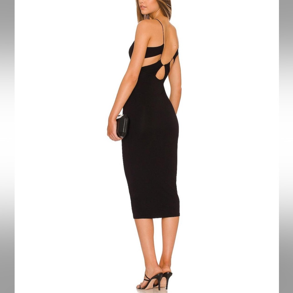 Good American Black Cutout Midi Dress